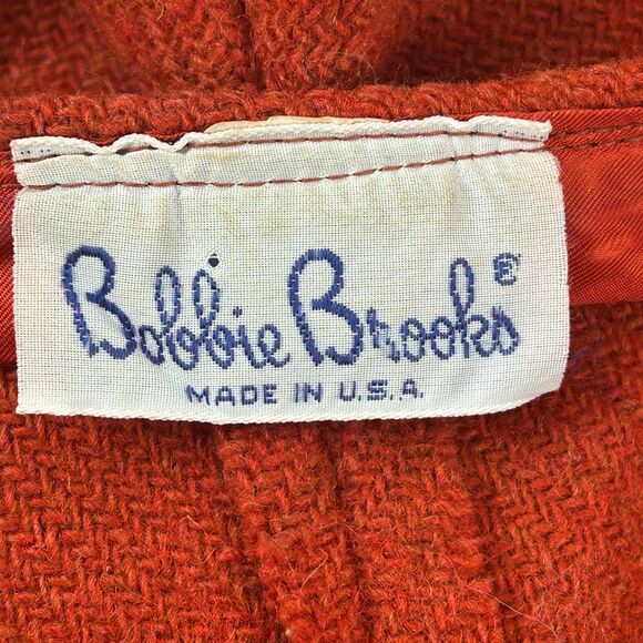 Vintage Bobbie Brooks Wool Hotpants Skirt Burnt Orange Wool Size Small - Picture 13 of 16